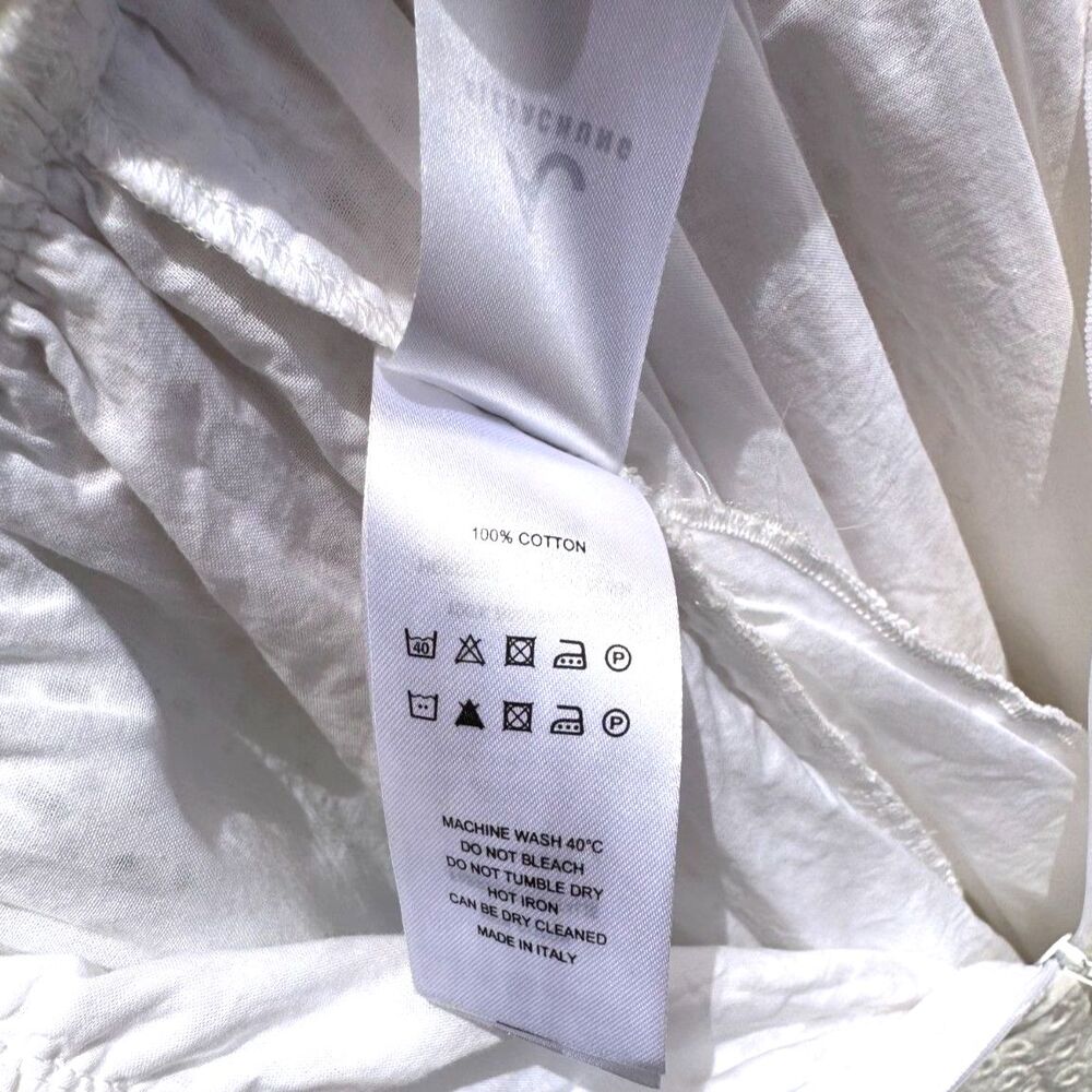 RARE Alexa Chung White Cotton Eyelt Fluttr Cape Midi Dress SZ EU 14 = US 10 2017 - Picture 15 of 16